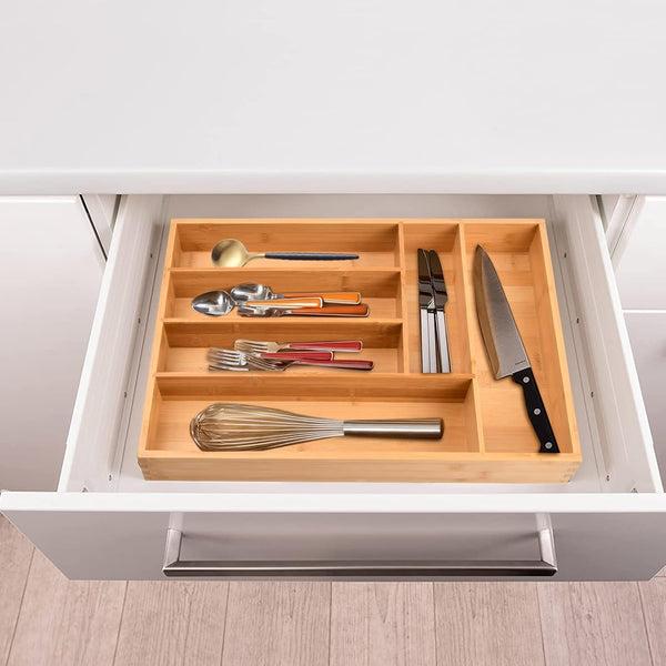 Expandable Bamboo Drawer Organizer