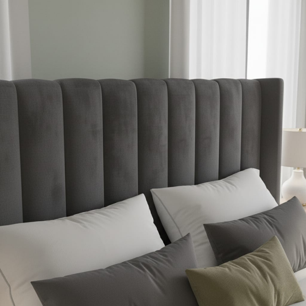 Lucera Velvet Winged Panel Headboard