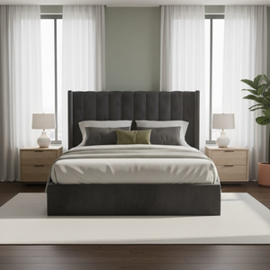 Lucera Velvet Winged Panel Headboard