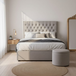 Praline Velvet Tufted Diamond Headboard