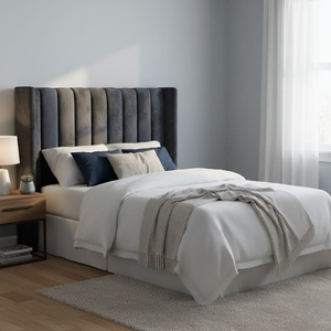 Lucera Velvet Winged Panel Headboard