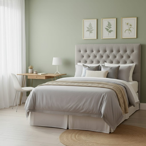 Praline Velvet Tufted Diamond Headboard