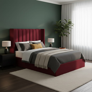 Lucera Velvet Winged Panel Headboard