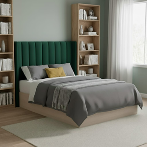 Lucera Velvet Winged Panel Headboard