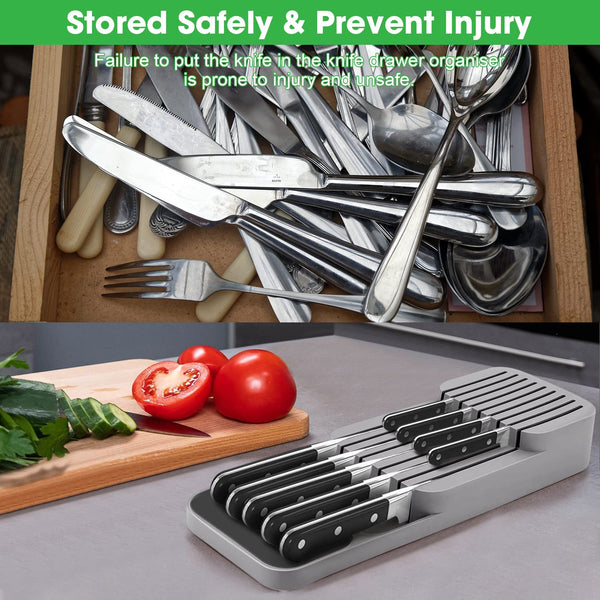 Tiered Knife & Utensil Drawer Organizer