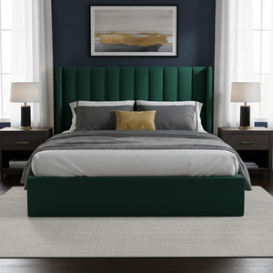 Lucera Velvet Winged Panel Headboard