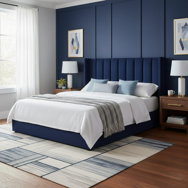 Lucera Velvet Winged Panel Headboard