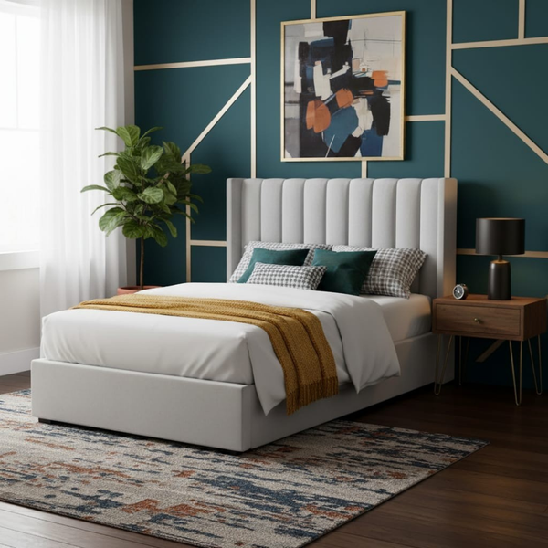 Lucera Velvet Winged Panel Headboard