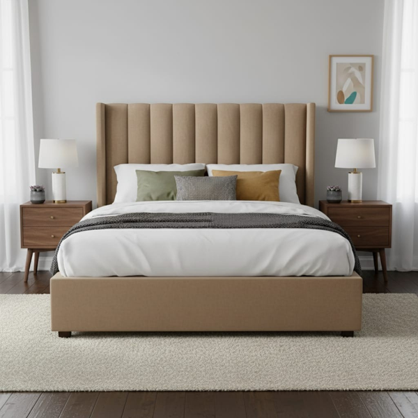 Lucera Velvet Winged Panel Headboard