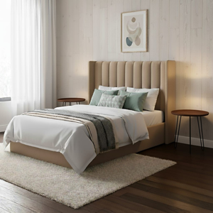 Lucera Velvet Winged Panel Headboard