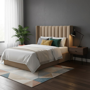 Lucera Velvet Winged Panel Headboard