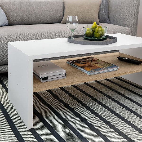 Arcline Coffee Table with Shelf