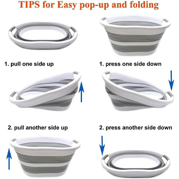 Collapsible Laundry Bucket with Handles