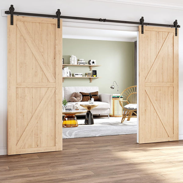 4m Sliding Double Barn Door Hardware Kit