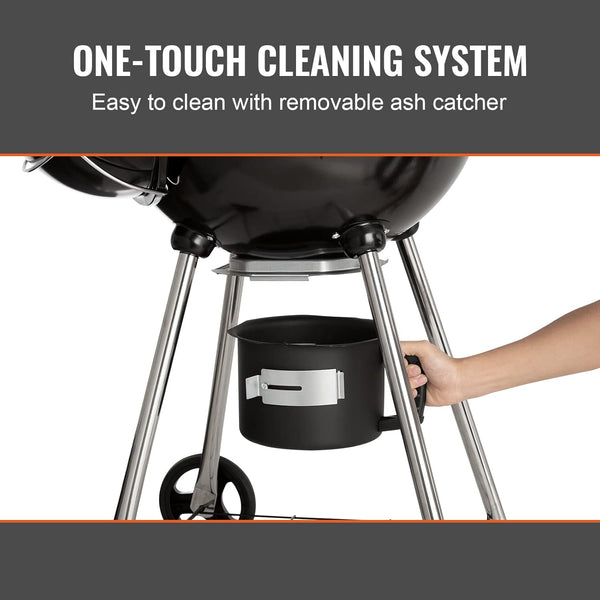 48cm Charcoal Kettle Braai Grill with Thermometer