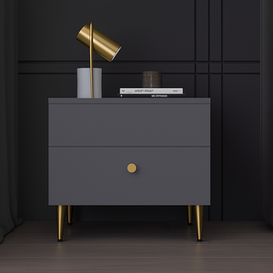 Aurum Charcoal Grey Night Stand