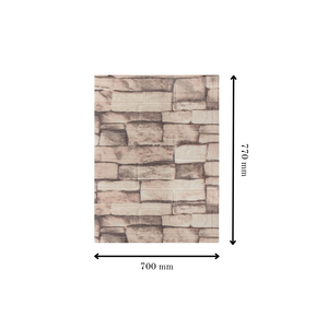 3D Stone-Look Wall Sticker Panels - 6 Pack (3.234 m²)
