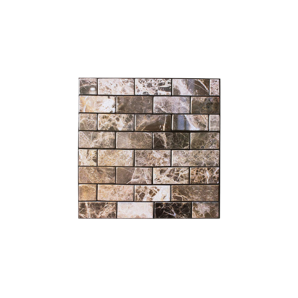 Marble Brick Look Wall Sticker Panels - 6 Pack (0.54 m²)
