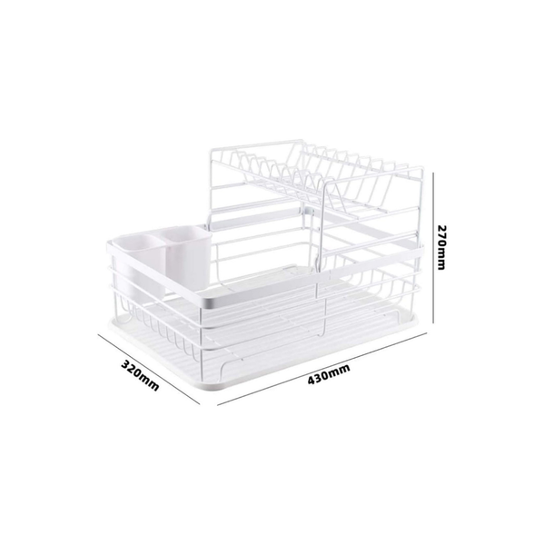Alpine White 2-Tier Dish Drying Rack