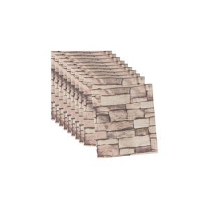 3D Stone-Look Wall Sticker Panels - 6 Pack (3.234 m²)