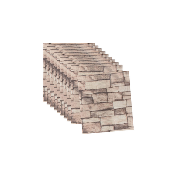 3D Stone-Look Wall Sticker Panels - 6 Pack (3.234 m²)