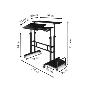VersaRise Adjustable Standing Desk with Wheels
