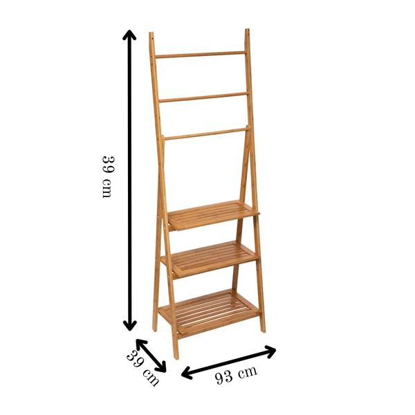 Bamboo Rack with Shelves
