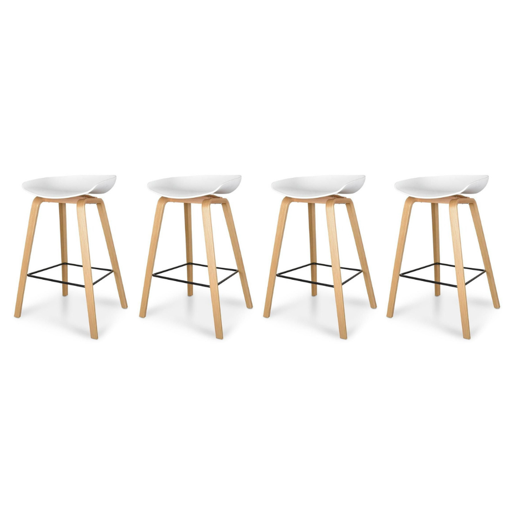 Scandinavian Bar Stool - Set of 4