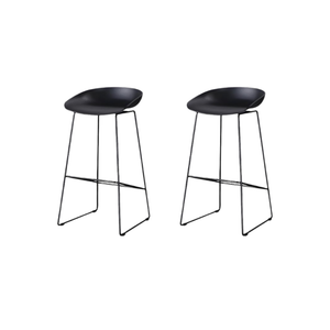 Noir Minimalist Bar Stool - Set of 2