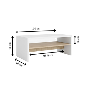 Arcline Coffee Table with Shelf