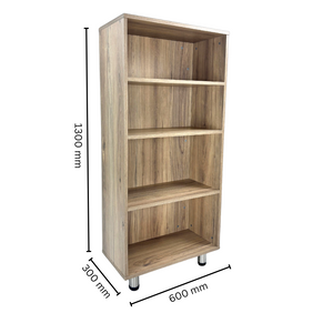 4-Tier Open Storage Bookshelf - 130 cm