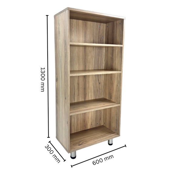 4-Tier Open Storage Bookshelf - 130 cm