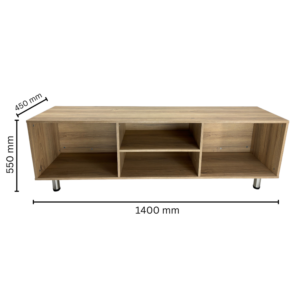 Open Shelf TV Unit - 140 cm