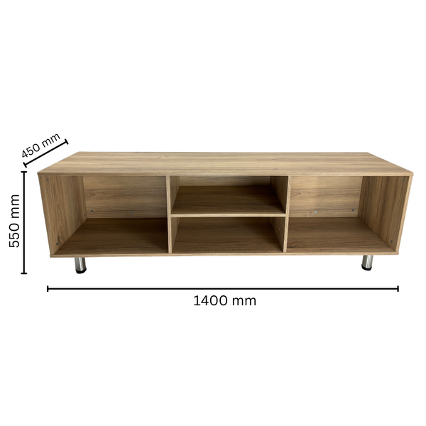 Open Shelf TV Unit - 140 cm
