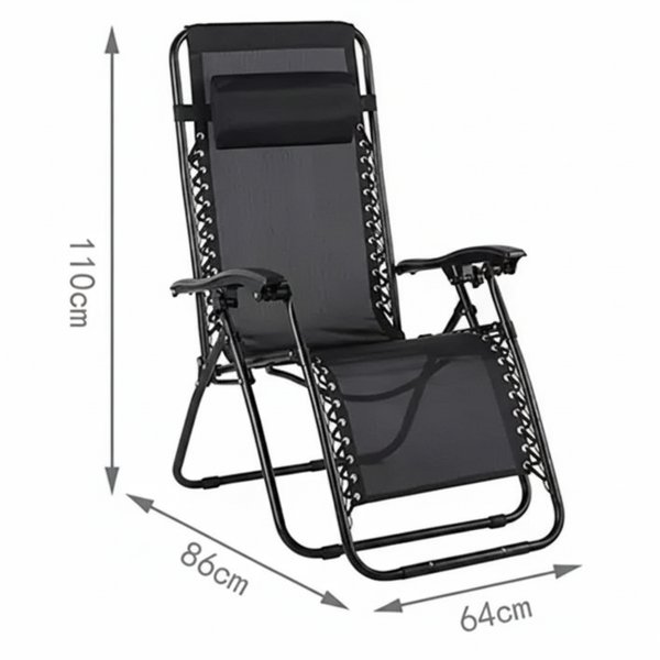 Adjustable Recliner/Lounger Zero Gravity Chairs - Set of 2