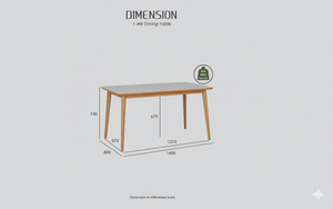 Charmant Dining Table - 1.4m