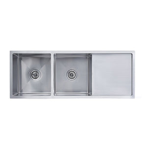 Vita Double Bowl Sink with Drainboard