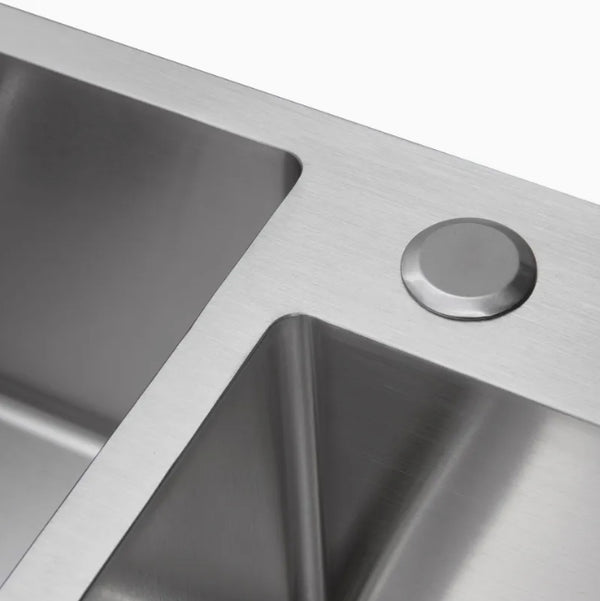 Vita Double Bowl Sink with Drainboard