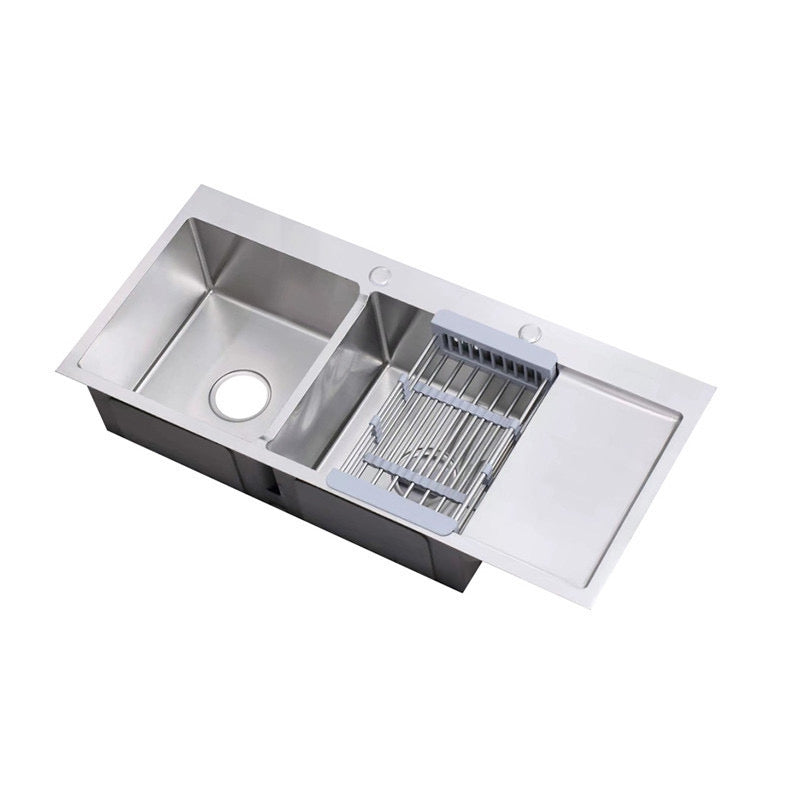 Vita Double Bowl Sink with Drainboard