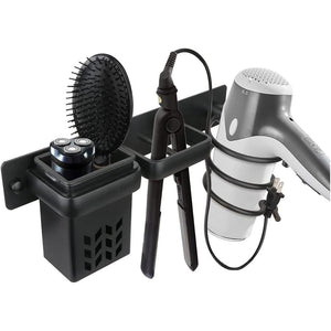 Wall-Mounted Hair Dryer & Styling Tool Organizer