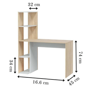 Ferlyn Compact Desk with Shelves