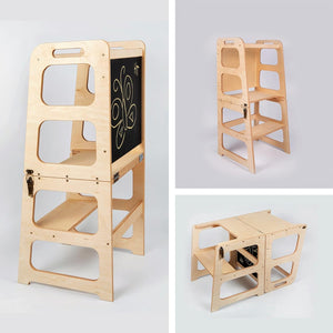 4-in-1 Convertible Montessori Toddler Tower