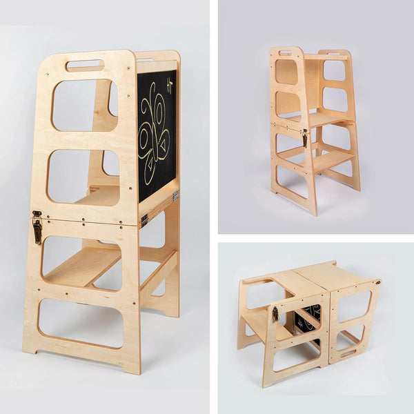 4-in-1 Convertible Montessori Toddler Tower
