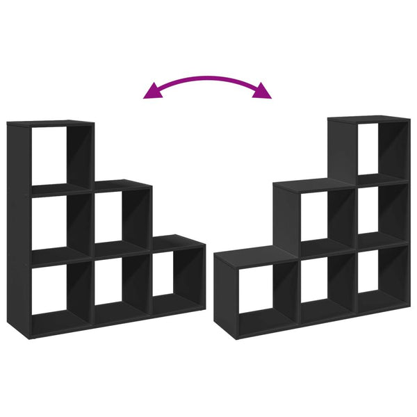 Modular 6-Cube Staircase Display Shelf