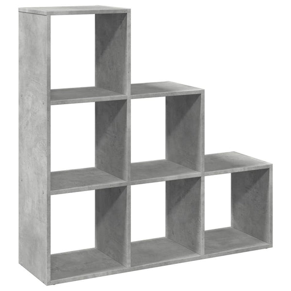 Modular 6-Cube Staircase Display Shelf