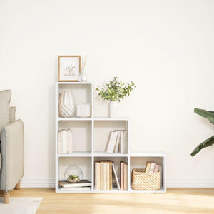 Modular 6-Cube Staircase Display Shelf