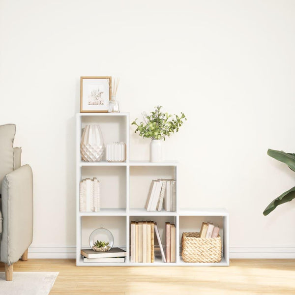 Modular 6-Cube Staircase Display Shelf