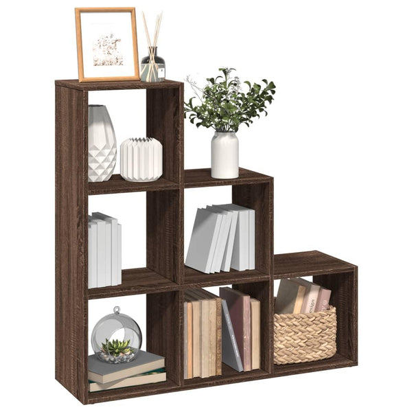 Modular 6-Cube Staircase Display Shelf