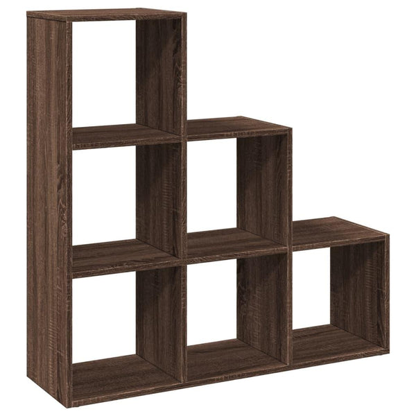 Modular 6-Cube Staircase Display Shelf