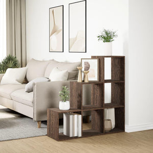 Modular 6-Cube Staircase Display Shelf